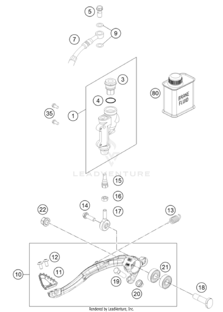 Rear Brake Control FS 450 CHASSIS - 2024 Schematic