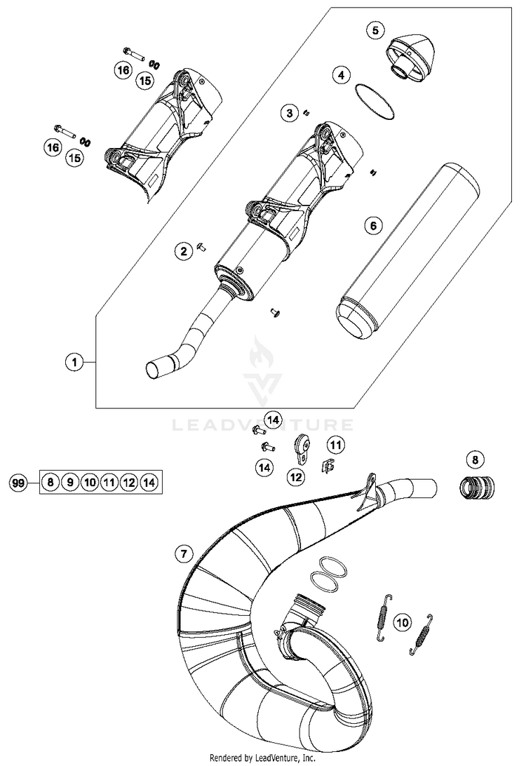 Exhaust System TX 300 CHASSIS - 2017 Schematic
