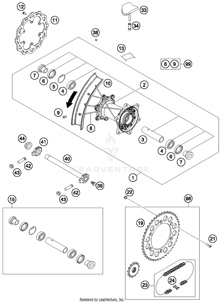 Rear Wheel FE 501S CHASSIS - 2016 Schematic
