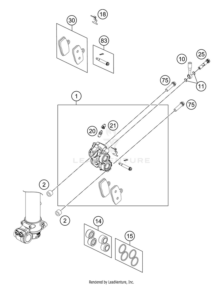 Brake Caliper Front TC 85 19 16 CHASSIS - 2018 Schematic
