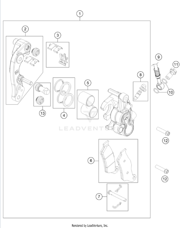 Front Brake Caliper Schematic