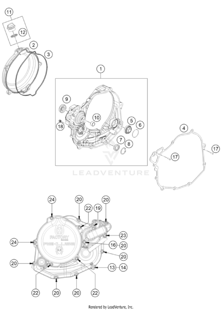 Clutch Cover FC 450 Rockstar Ed. ENGINE - 2024 Schematic
