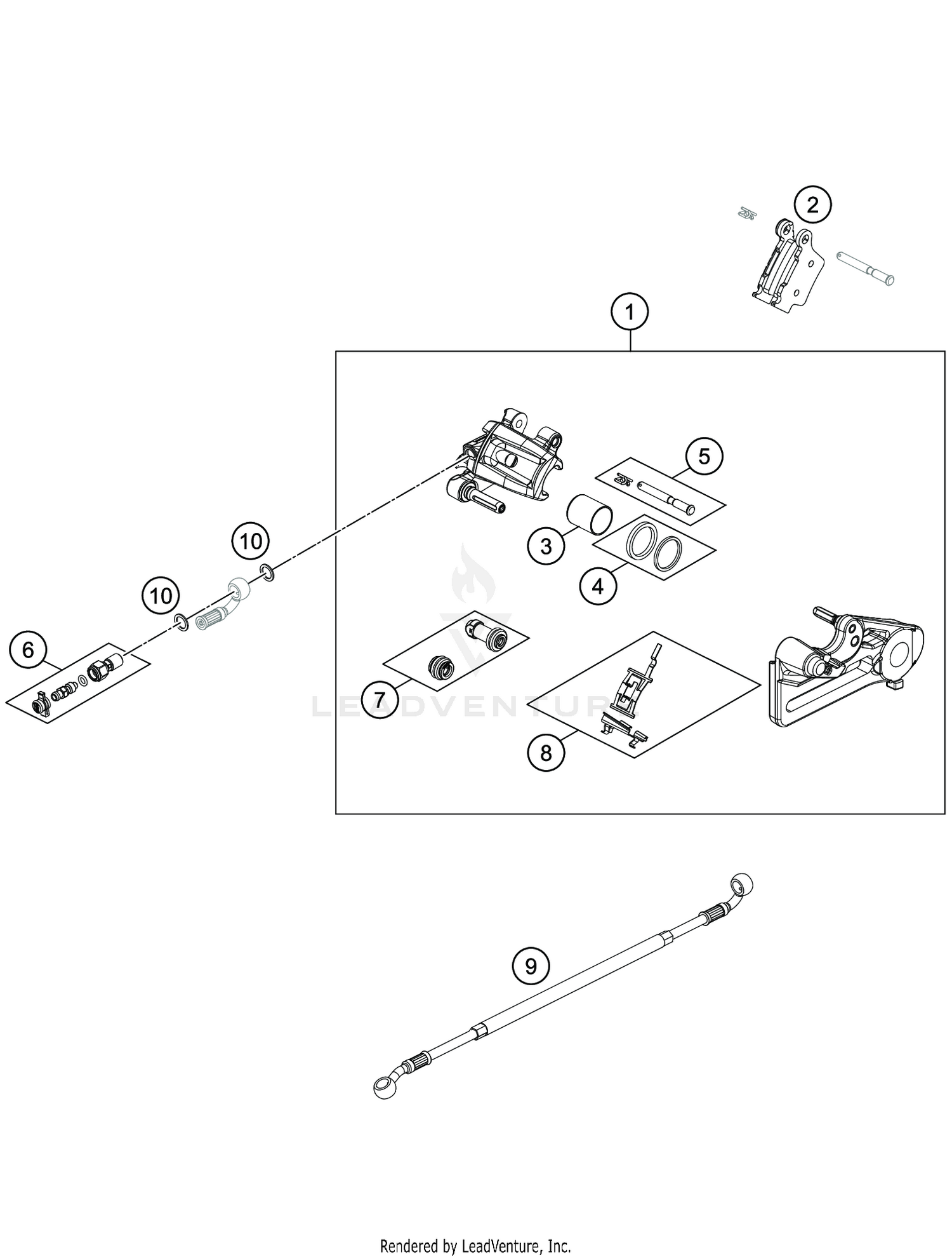 REAR BRAKE CALIPER