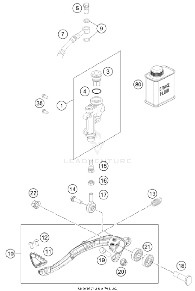 Rear Brake Control TX 300 CHASSIS - 2023 Schematic