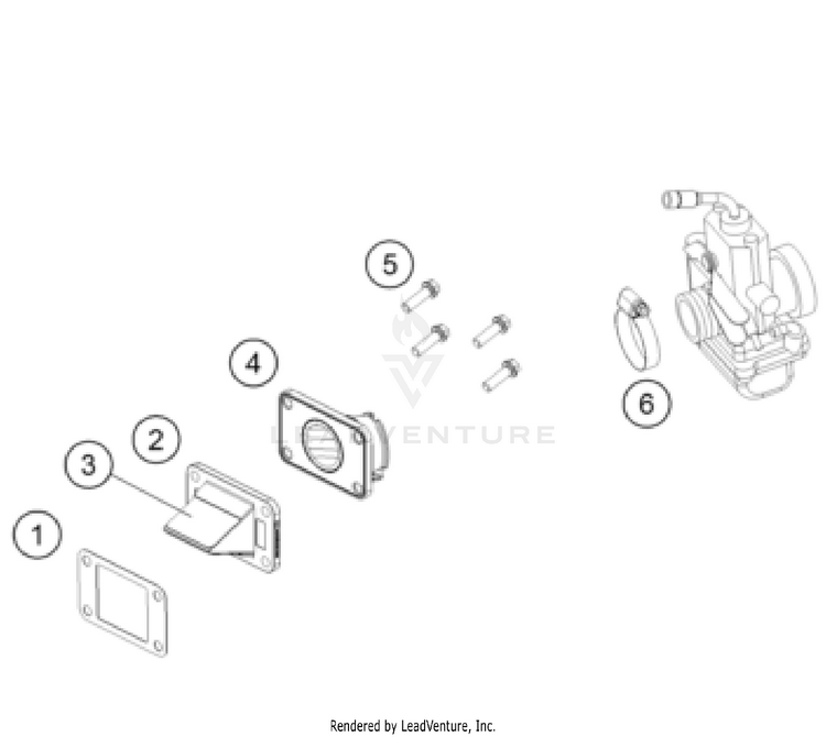 Reed Valve Case TC 65 Engine - 2022 Schematic