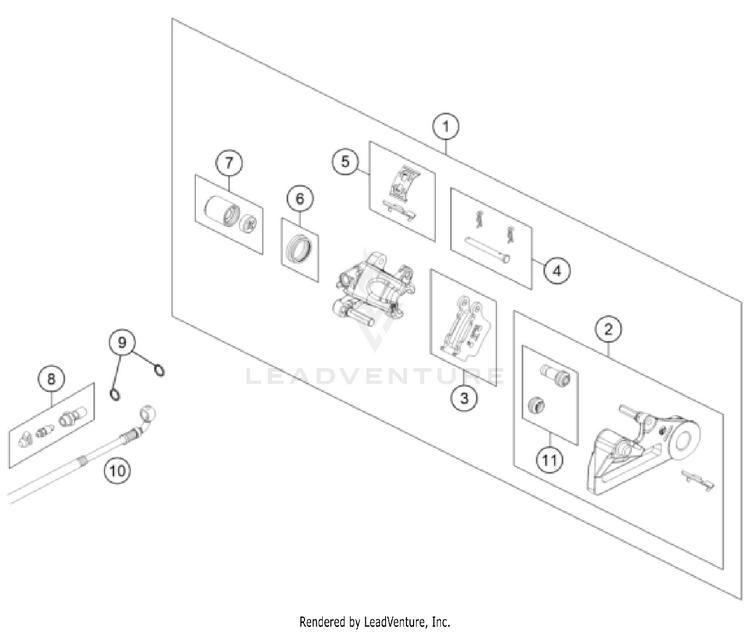 Rear Brake Caliper Schematic