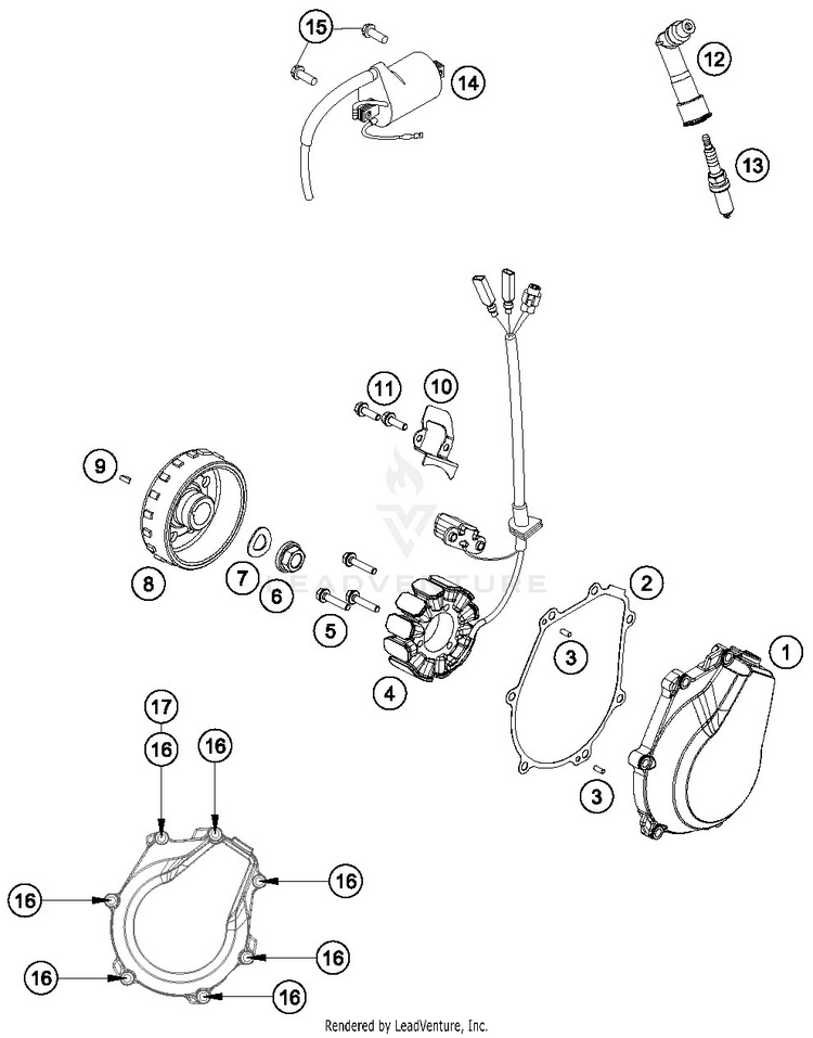 Ignition System FC 450 ENGINE - 2019 Schematic
