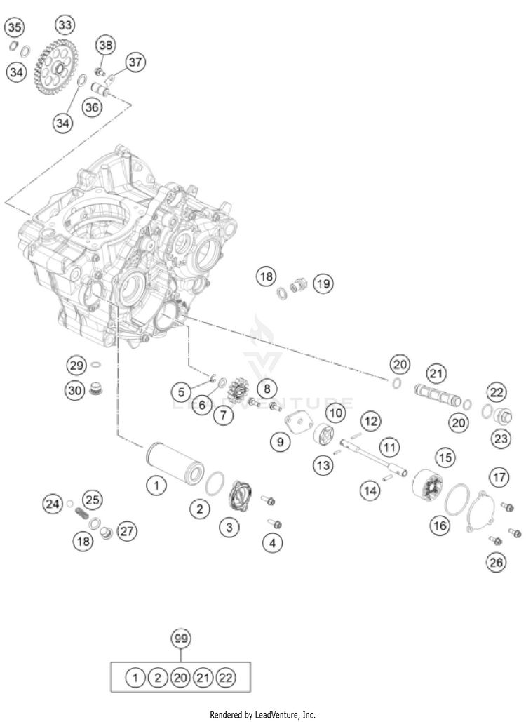 Lubricating System FC 350 ENGINE - 2025 Schematic