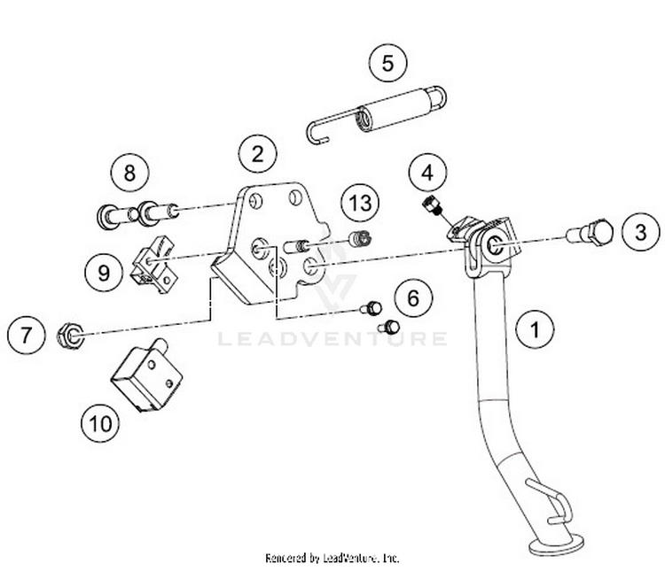 Side / Center Stand 401 SVARTPILEN CHASSIS - 2018 Schematic