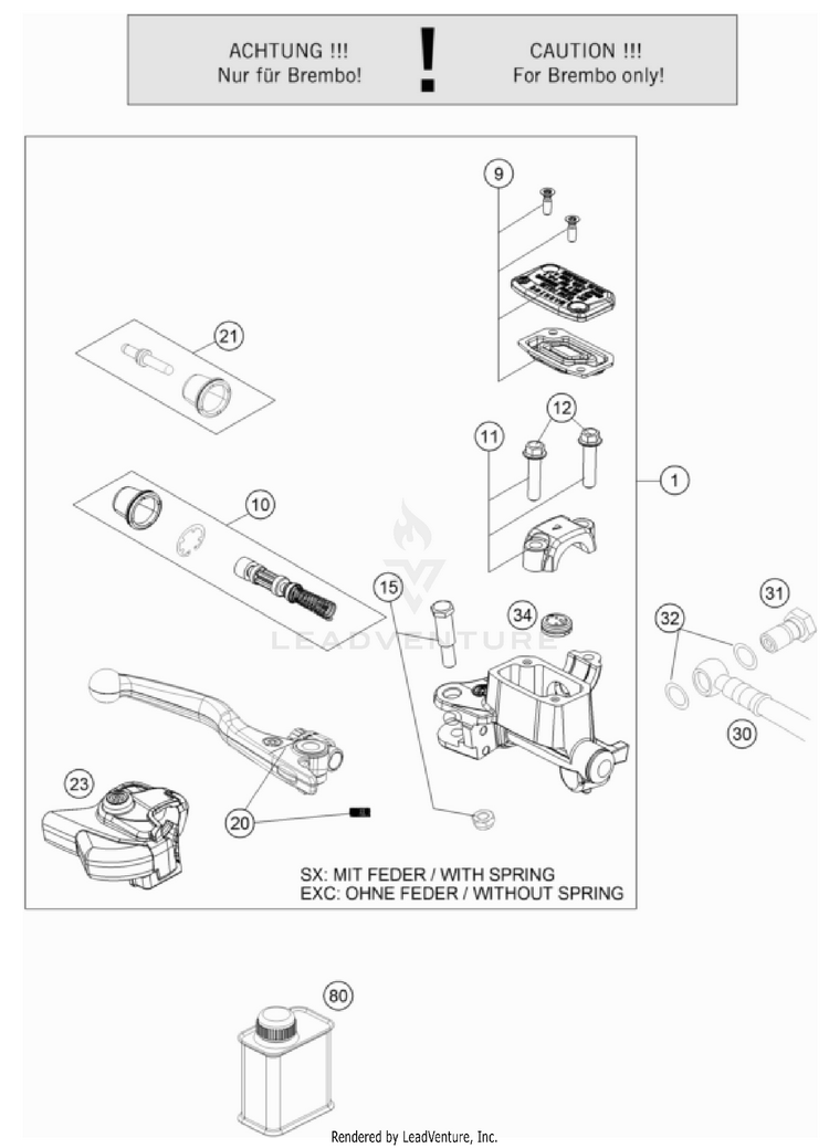 Front Brake Control FC 250 CHASSIS - 2022 Schematic
