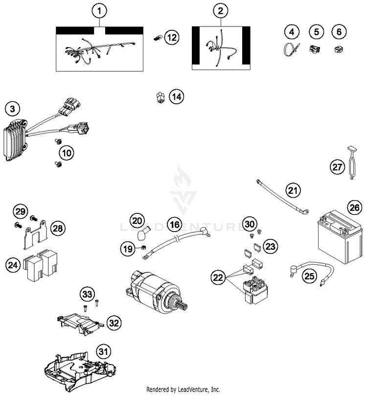 Wiring Harness FE 250 CHASSIS - 2015 Schematic