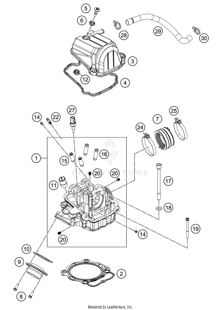 Cylinder Head FE 501s ENGINE - 2020 Schematic