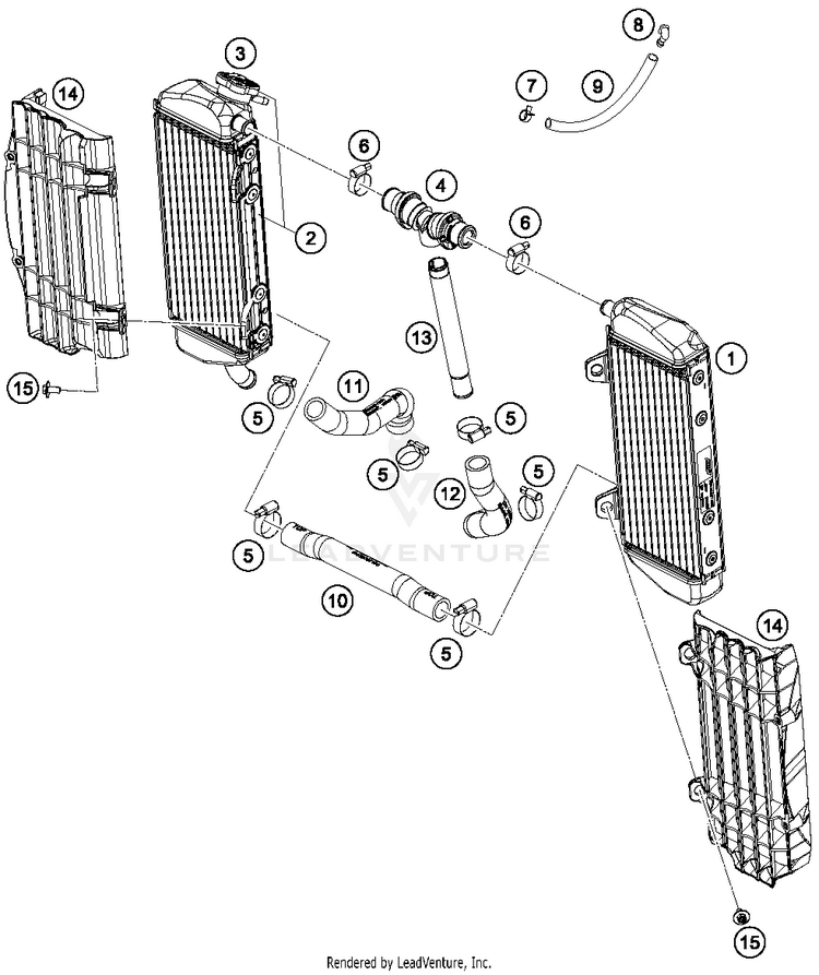 Cooling System FC 250 ENGINE - 2017 Schematic