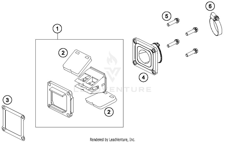 Reed Valve Case TC 85 19/16 ENGINE - 2019 Schematic