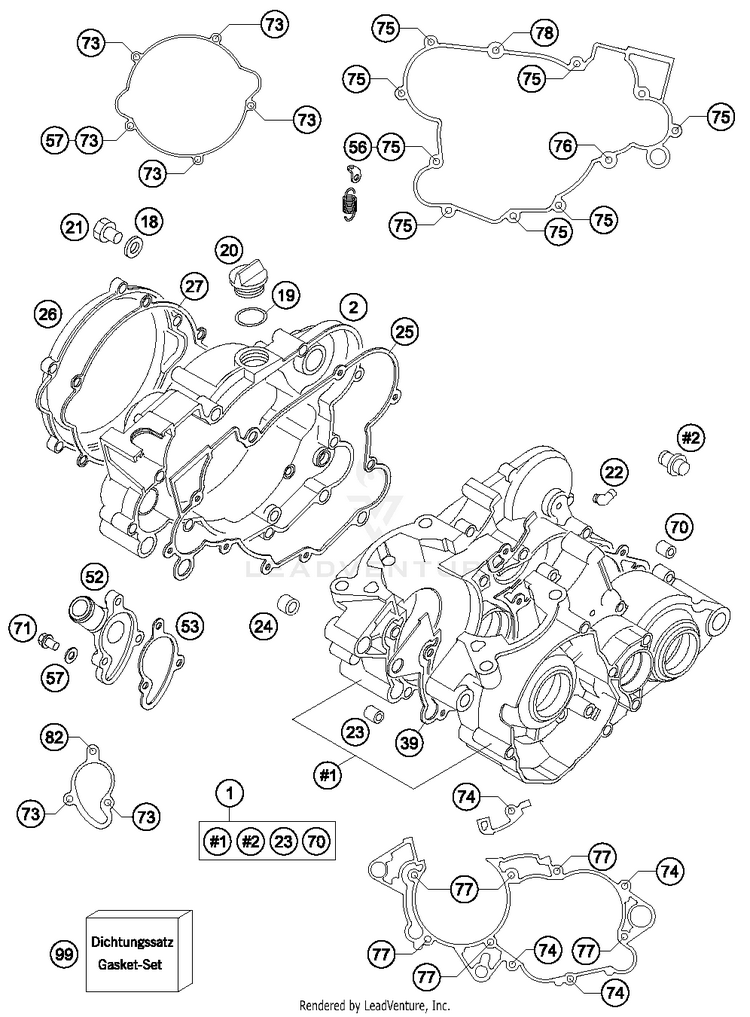 Engine Case TC 85 ENGINE - 2014 Schematic