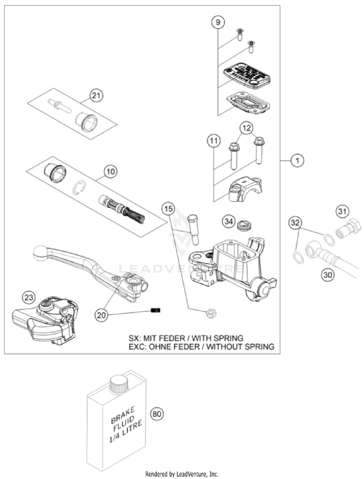 Front Brake Control TX 300 CHASSIS - 2025 Schematic
