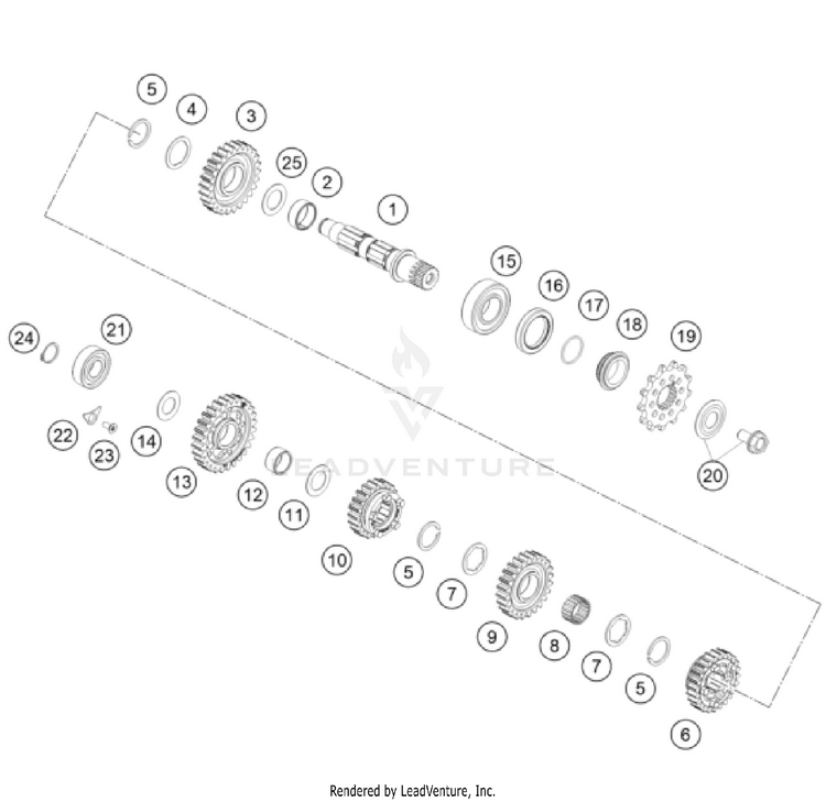 Transmission Ii - Countershaft FC/FX 450 ENGINE - 2024 Schematic