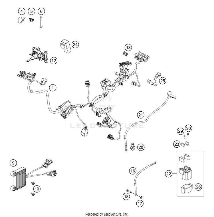 Wiring Harness FE 350 CHASSIS - 2021 Schematic