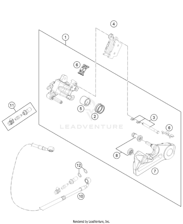 Rear Brake Caliper Schematic