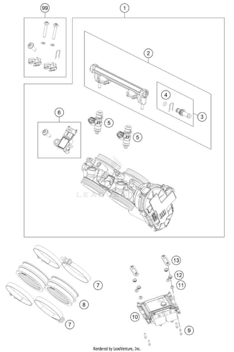 Throttle Body 801 Svartpilen ENGINE - 2024 Schematic