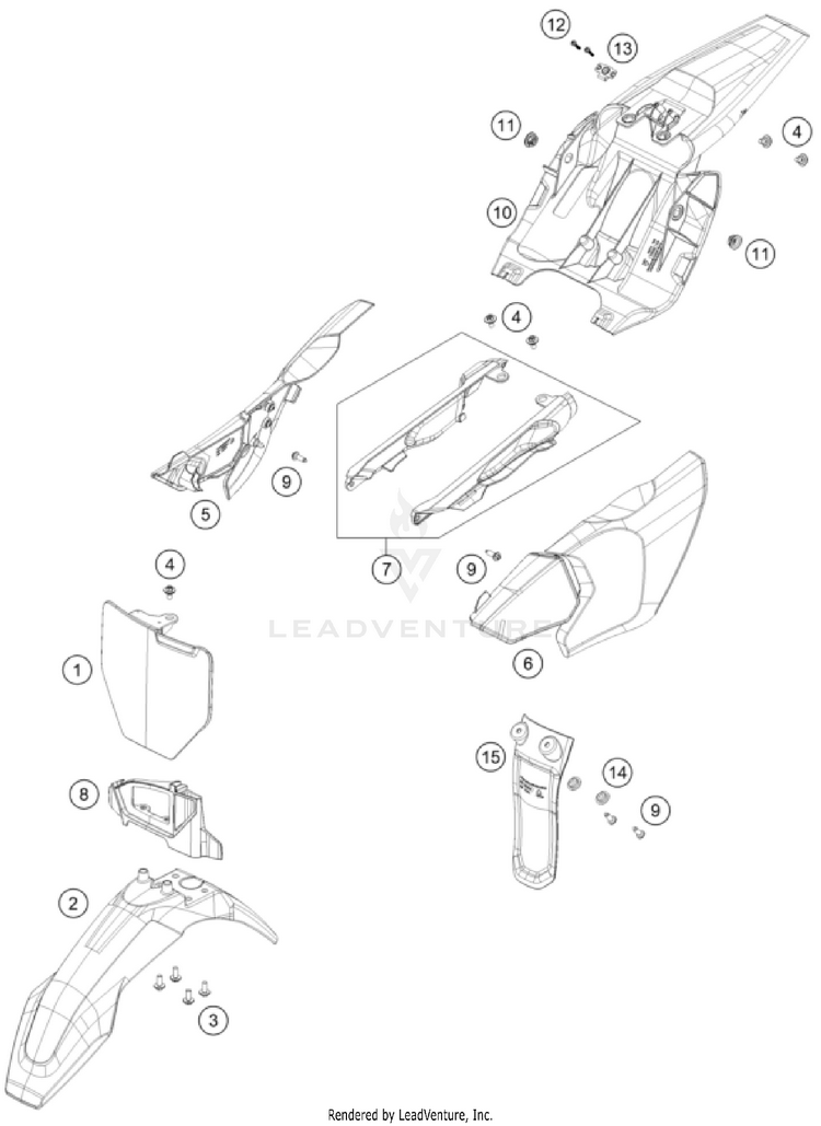 Mask, Fenders TC 50 CHASSIS - 2025 Schematic