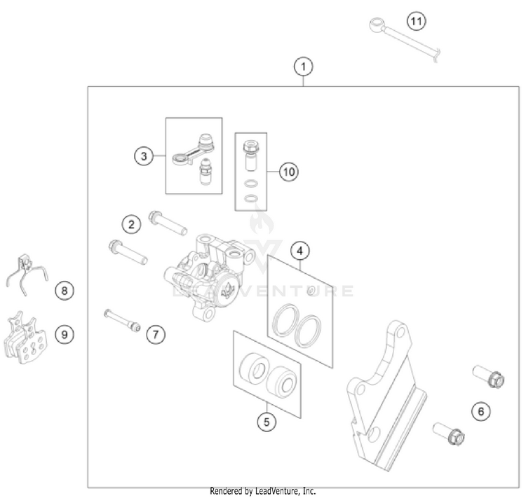 Rear Brake Caliper TC 50 CHASSIS - 2025 Schematic