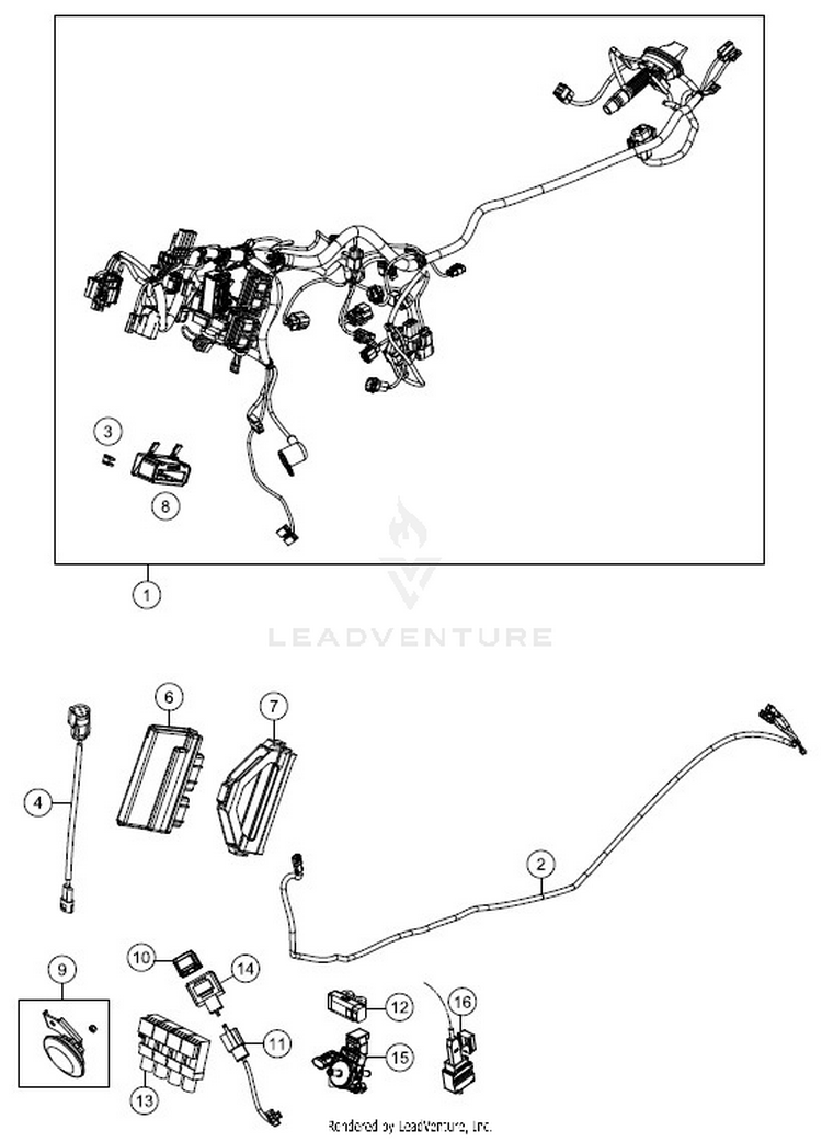 Wiring Harness 701 VITPILEN CHASSIS - 2018 Schematic