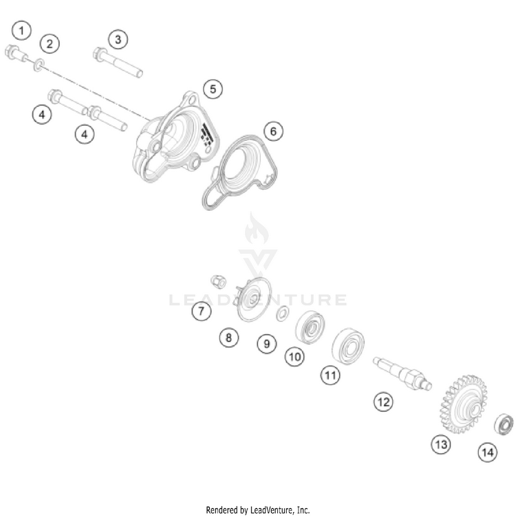 Water Pump TC 50 ENGINE - 2025 Schematic