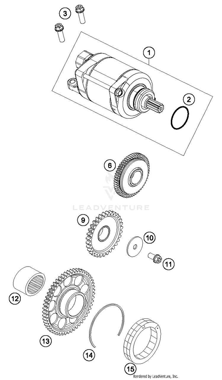 Electric Starter FC 250 ENGINE - 2016 Schematic