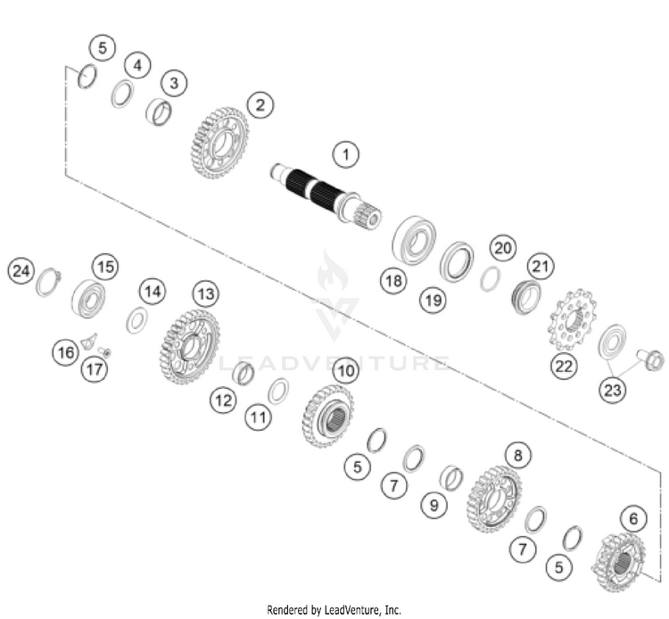 Transmission Ii - Countershaft FC 250 Engine - 2023 Schematic