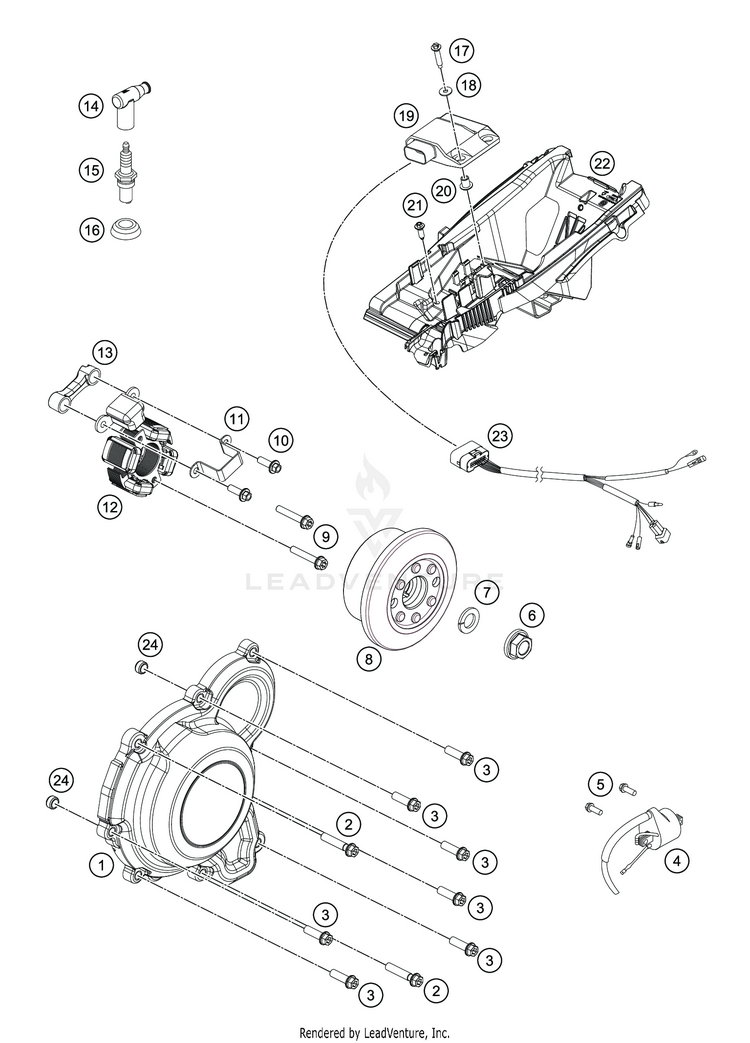 Ignition System TC 250 ENGINE - 2020 Schematic
