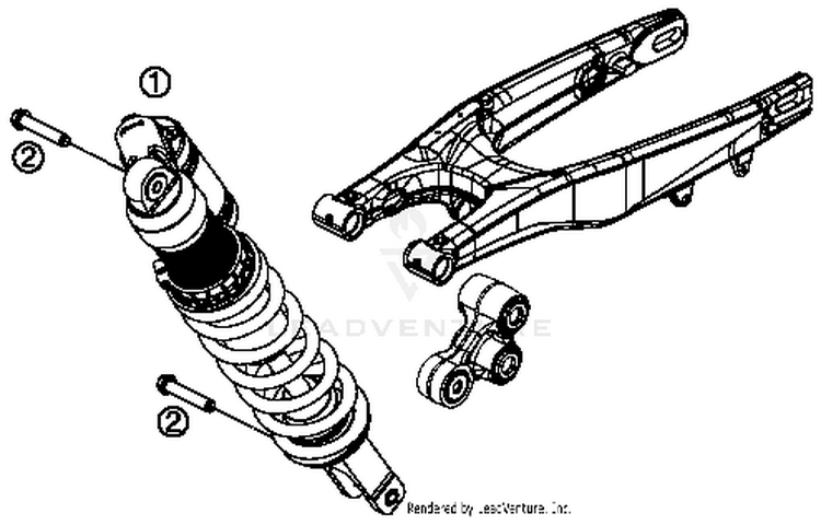 Shock Absorber TE 300 CHASSIS - 2014 Schematic