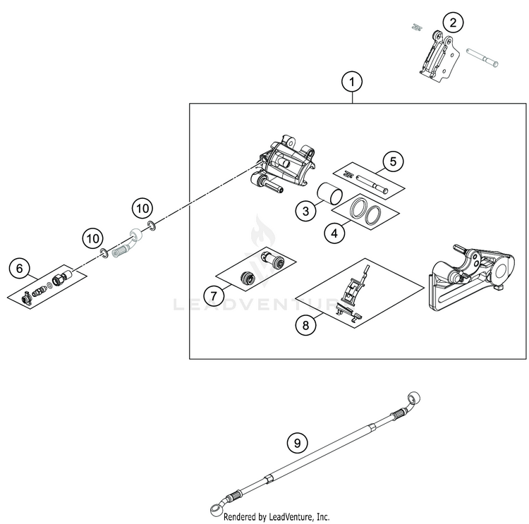 Rear Brake Caliper FE 350 CHASSIS - 2020 Schematic