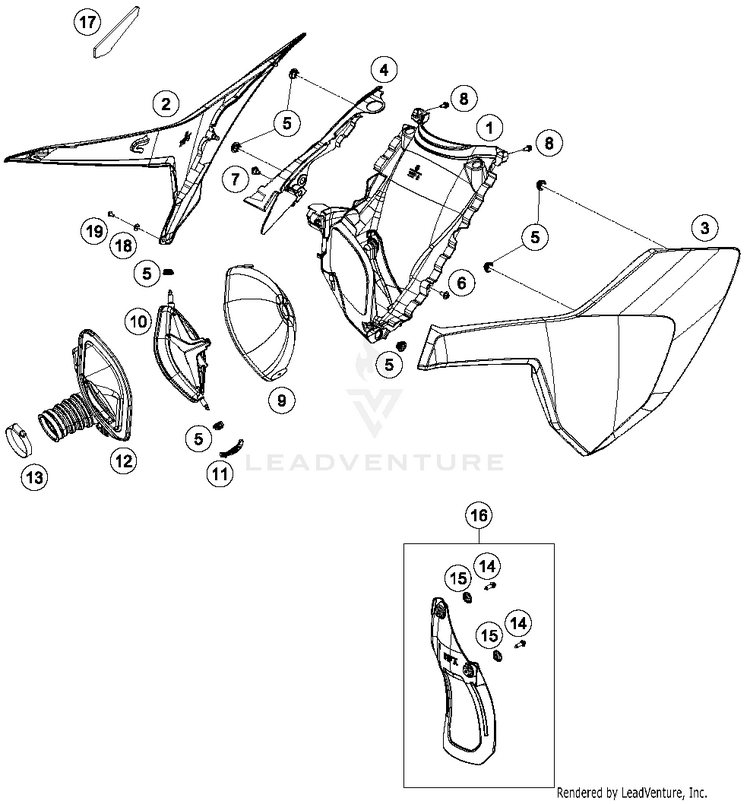 Air Filter FC 350 CHASSIS - 2018 Schematic