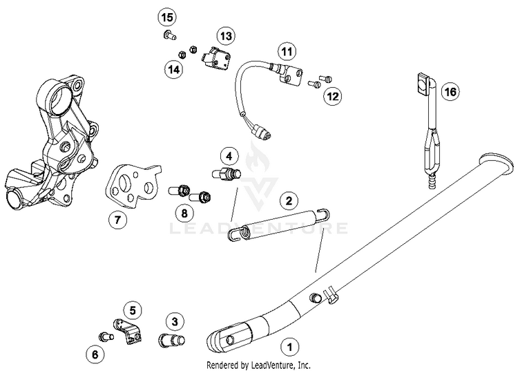 Side / Center Stand 701 ENDURO CHASSIS- 2017 Schematic