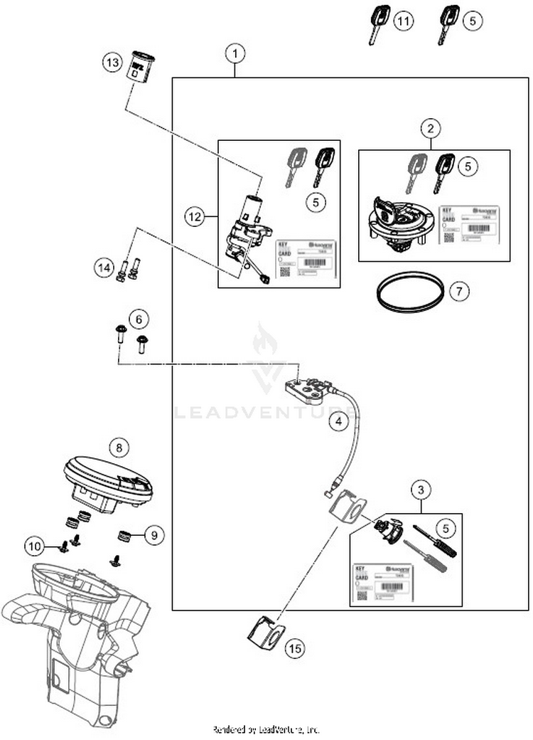 Instruments / Lock System 701 VITPILEN CHASSIS - 2018 Schematic