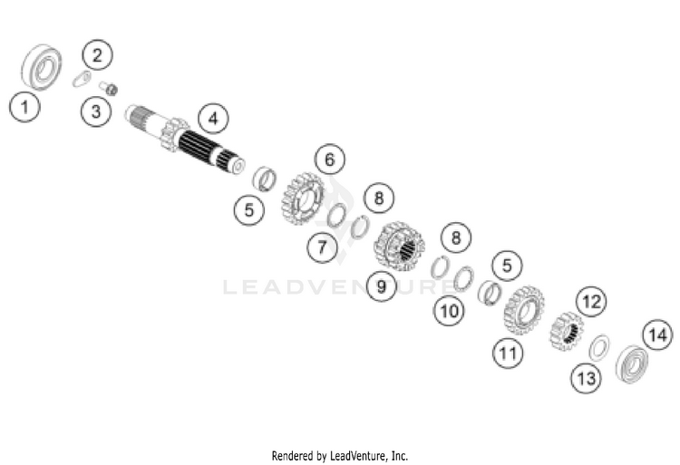 Transmission I - Main Shaft TC 85 ENGINE - 2025 Schematic