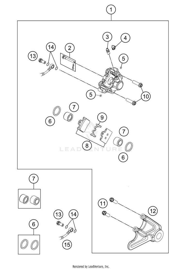 Brake Caliper Rear TC 85 19 16 CHASSIS - 2018 Schematic