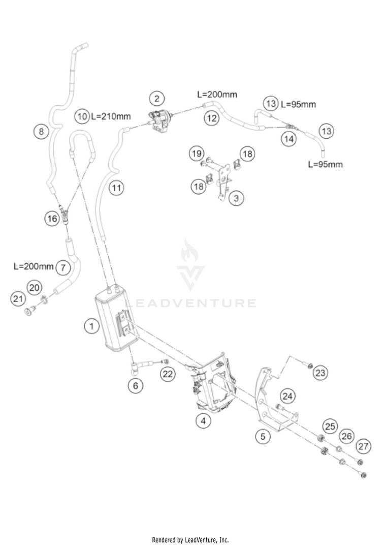 Evaporative Canister NORDEN 901 US CHASSIS - 2022 Schematic