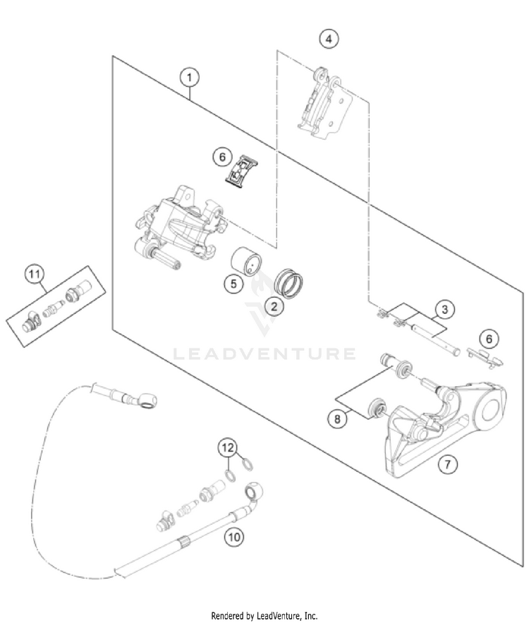 Rear Brake Caliper FX 350 CHASSIS - 2023 Schematic