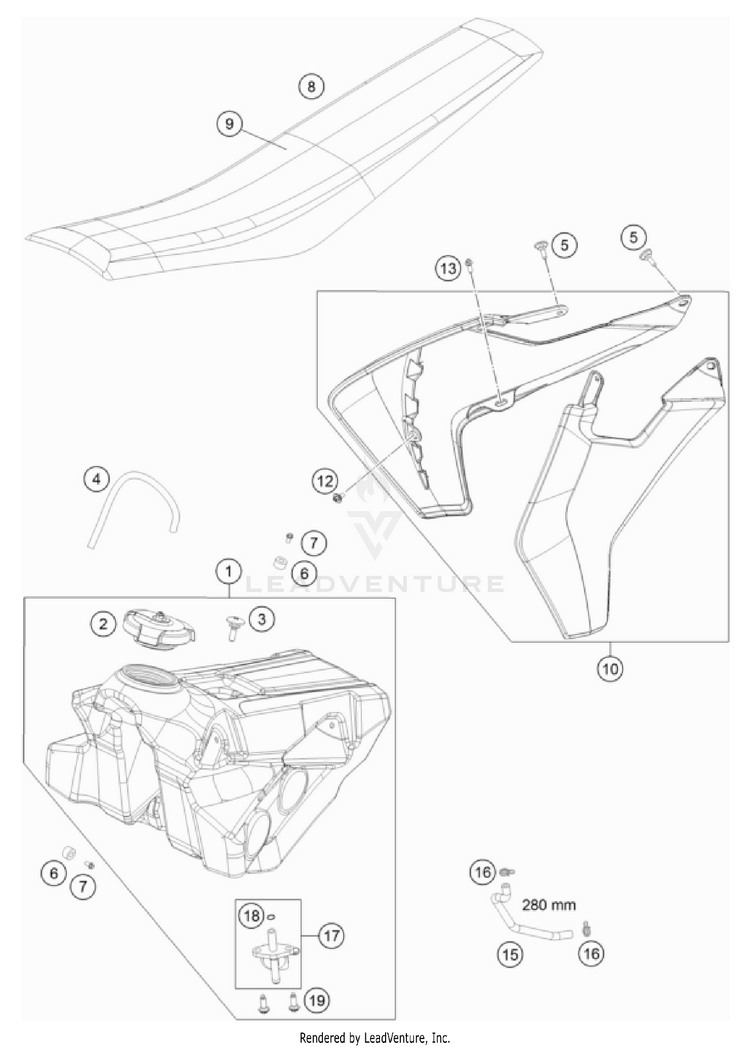 Tank, Seat TC 85 17/14 CHASSIS - 2024 Schematic