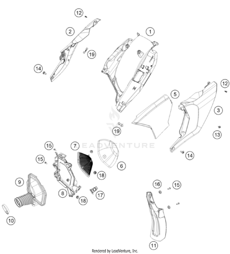 Air Filter FC 450 ROCKSTAR EDITION CHASSIS - 2024 Schematic