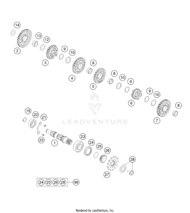 Transmission Ii - Countershaft FC/FX 450 Engine - 2022 Schematic
