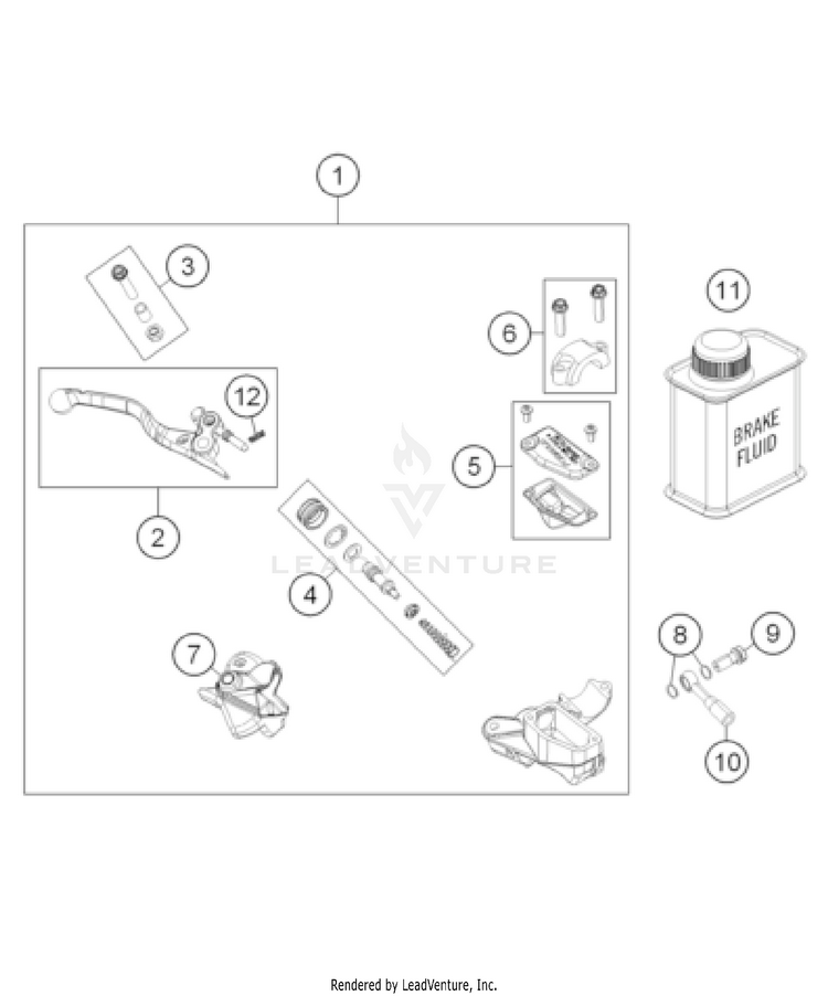 Front Brake Control TC 65 EU CHASSIS - 2022 Schematic