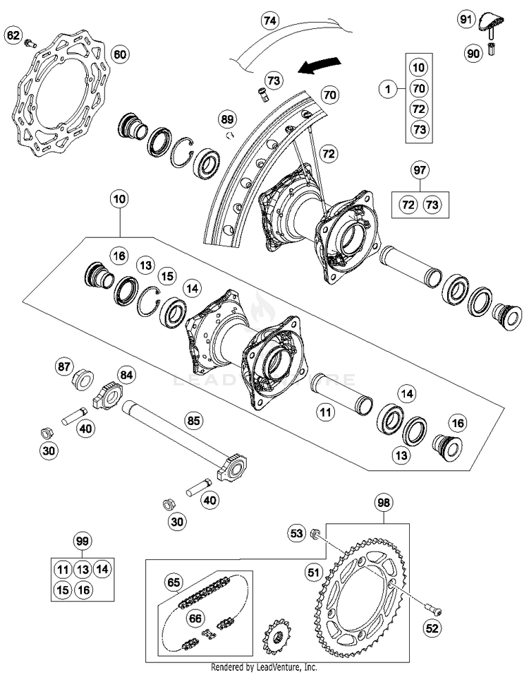 Rear Wheel TC 85 CHASSIS - 2018 Schematic