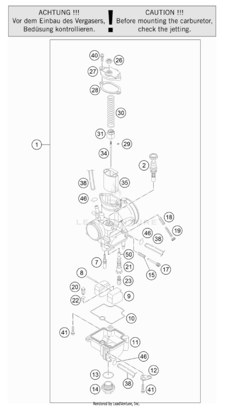 Carburetor TC 85 Engine - 2023 Schematic