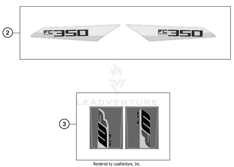 Decal FC 350 CHASSIS - 2018 Schematic