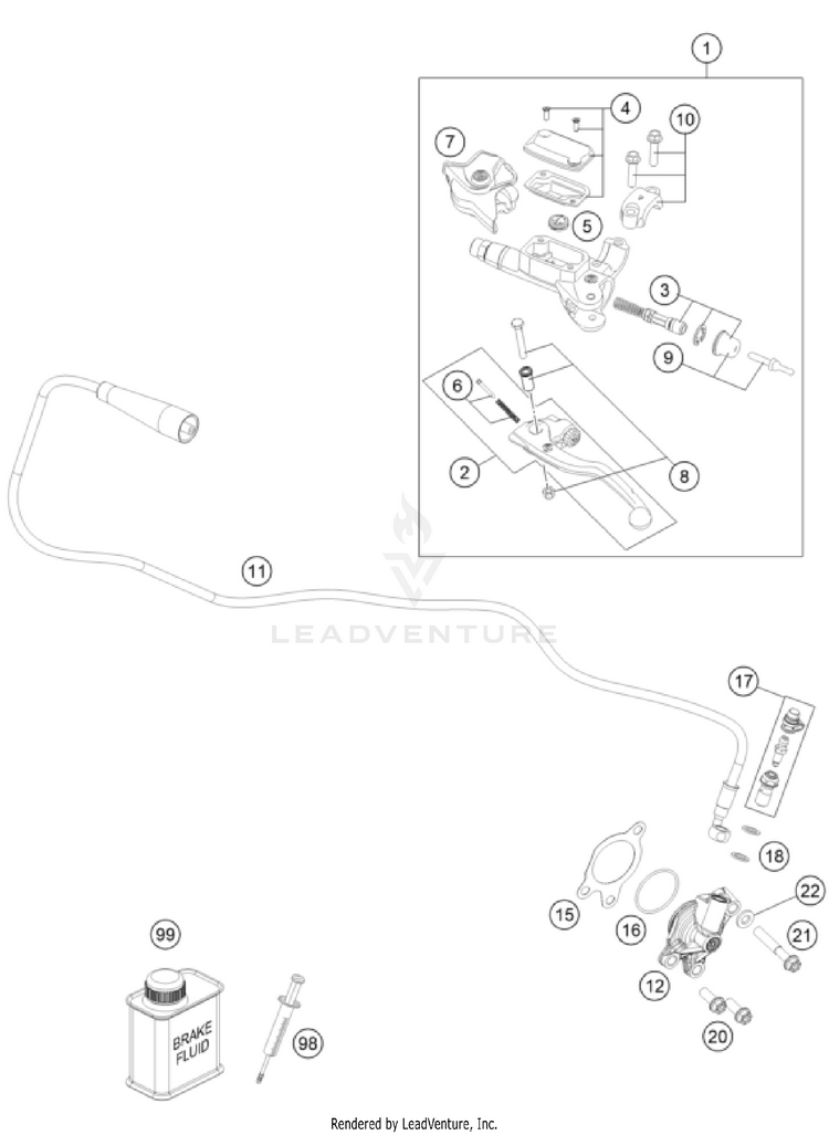 Clutch Control FC 350 Engine - 2023 Schematic
