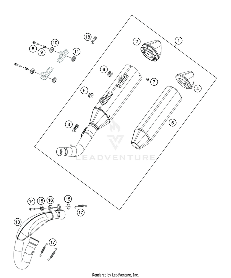 Exhaust System FC 350 CHASSIS - 2020 Schematic