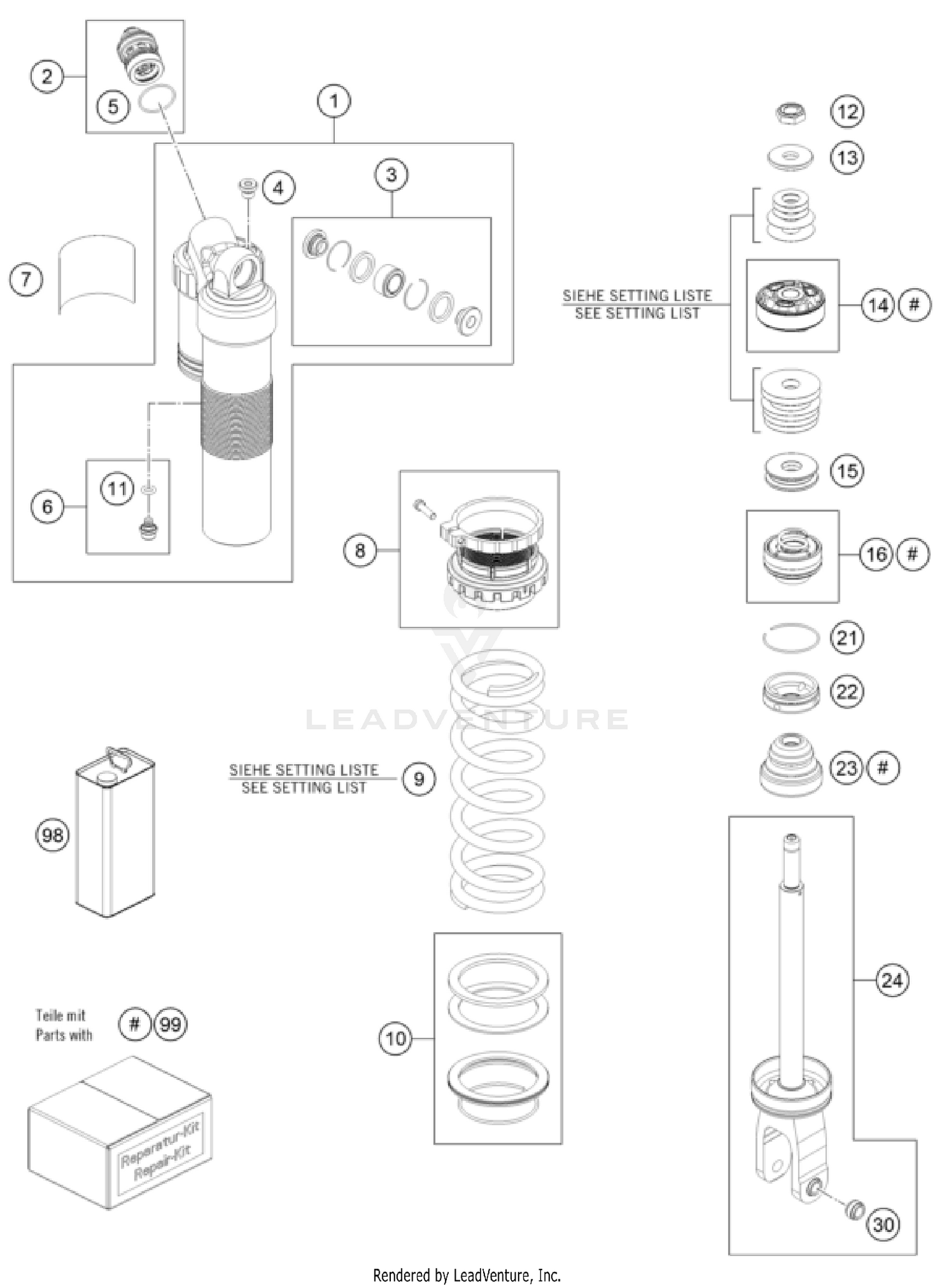 SHOCK ABSORBER DISASSEMBLED